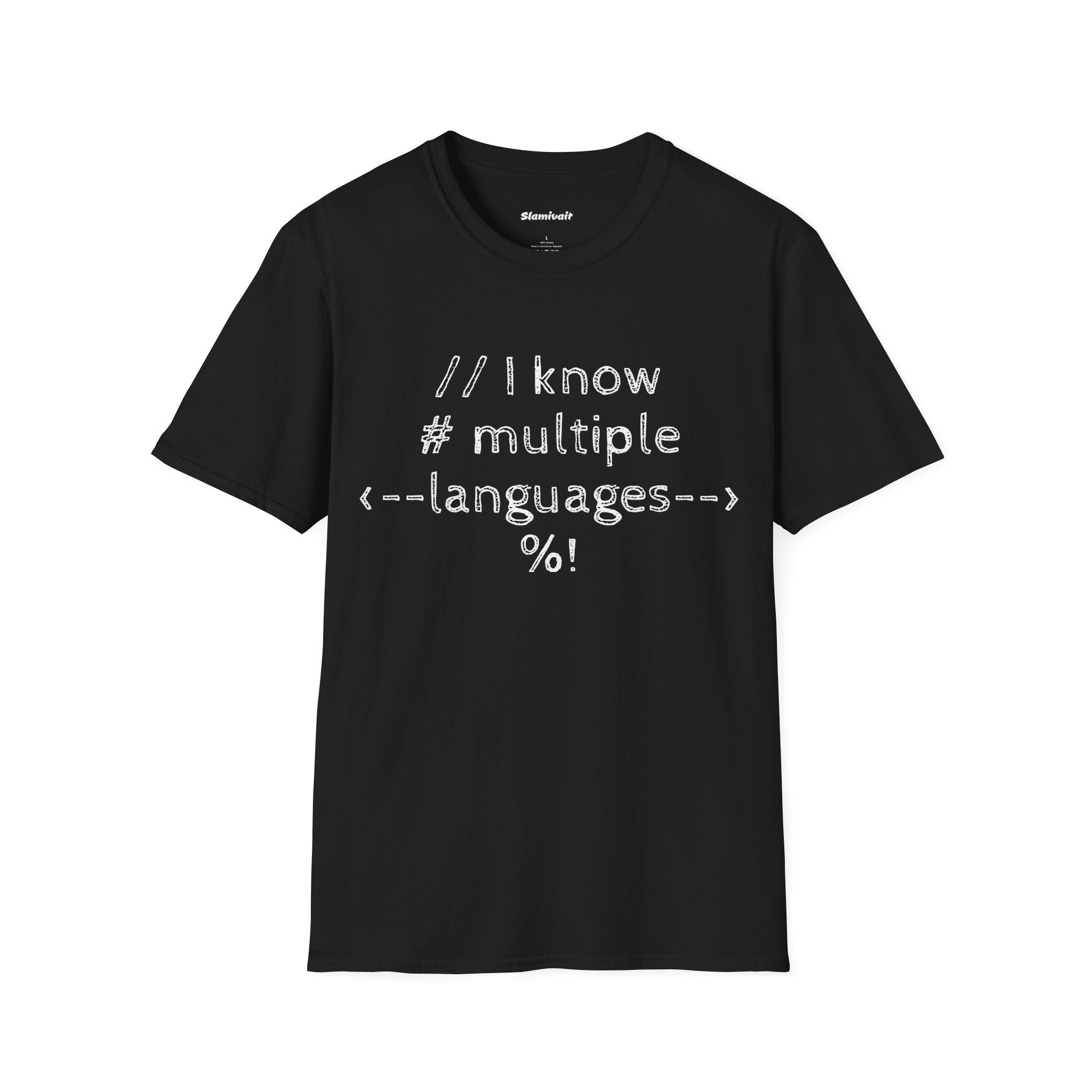 I know multiple languages (Unisex Softstyle T-Shirt)