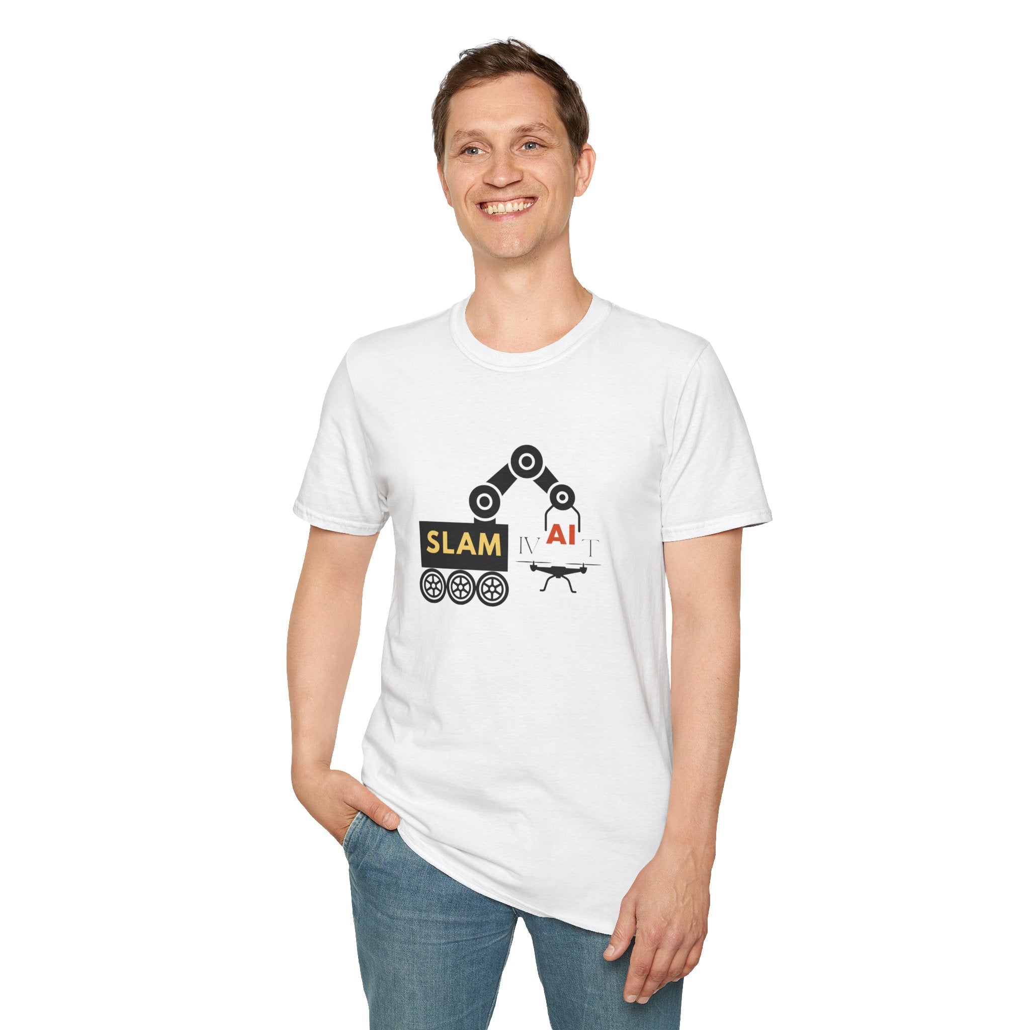 Slamivait Robotics Design (Unisex Softstyle T-Shirt)