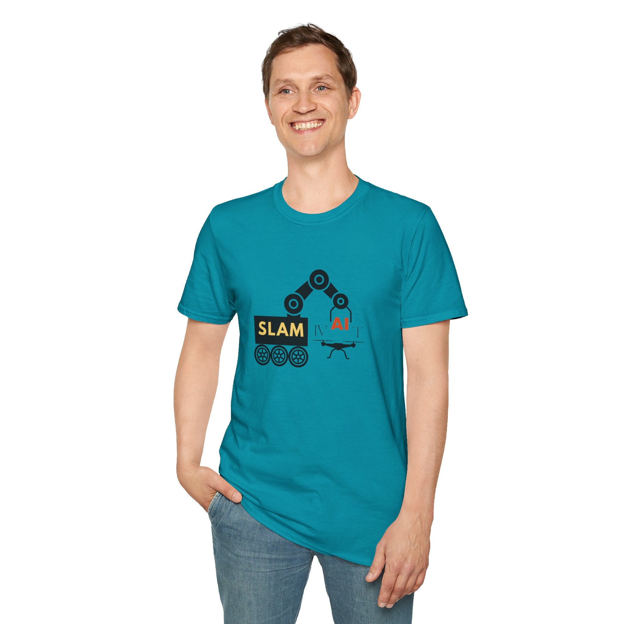 Slamivait Robotics Design (Unisex Softstyle T-Shirt)