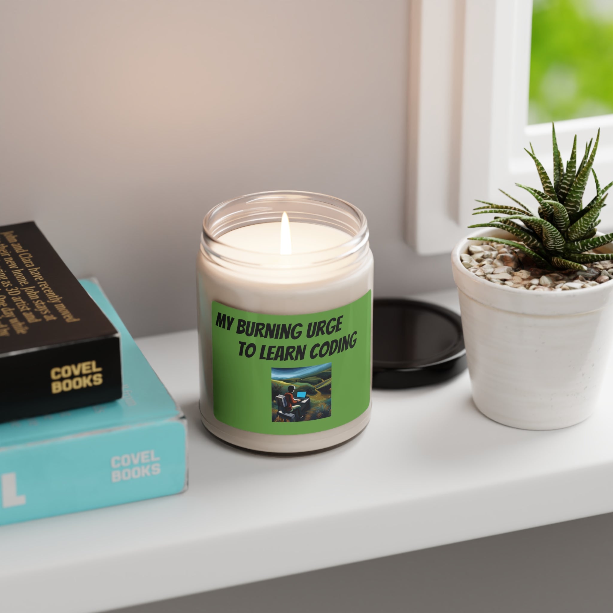 My burning urge to learn coding (Scented Soy Candle, 9oz)