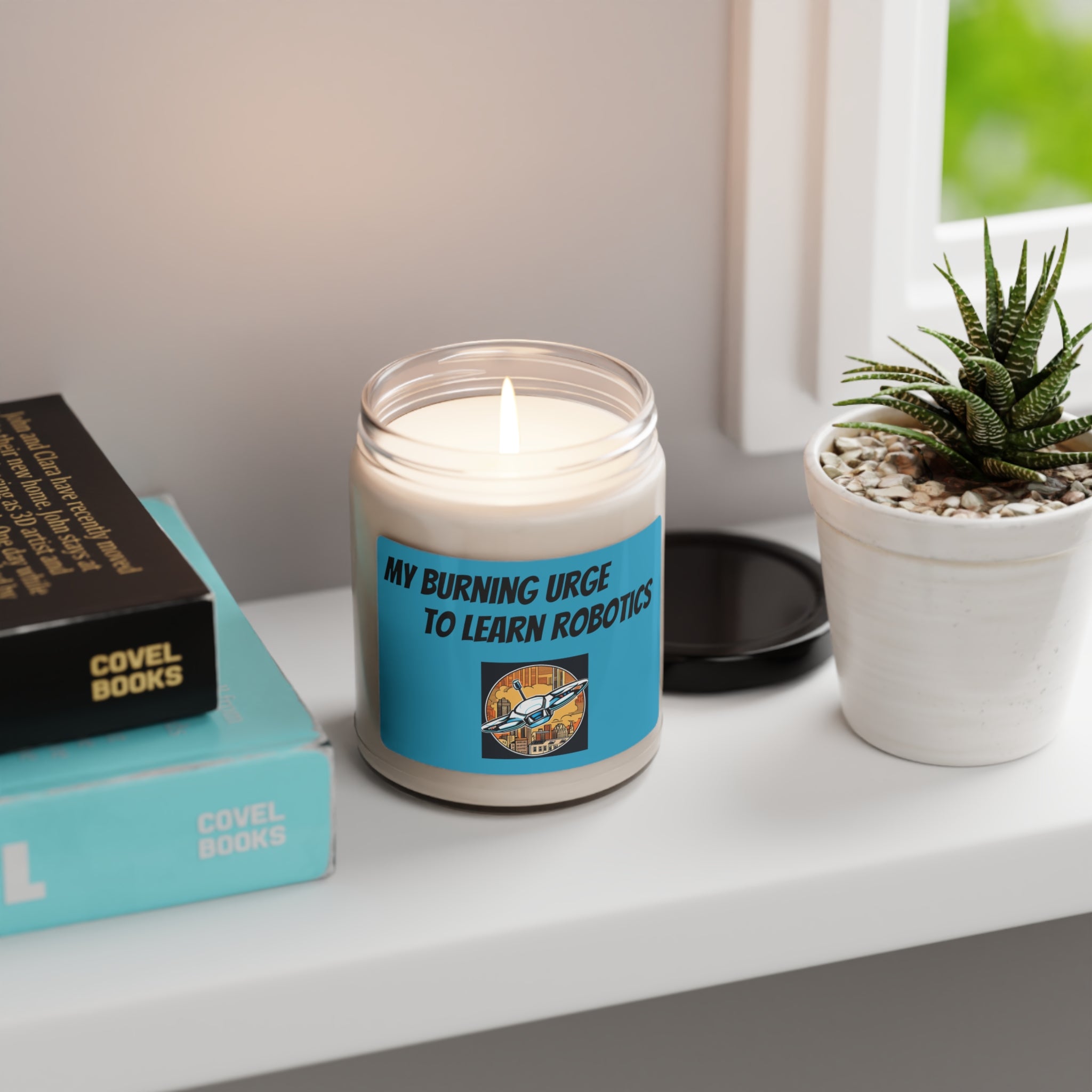 My burning urge to learn robotics (Scented Soy Candle, 9oz)