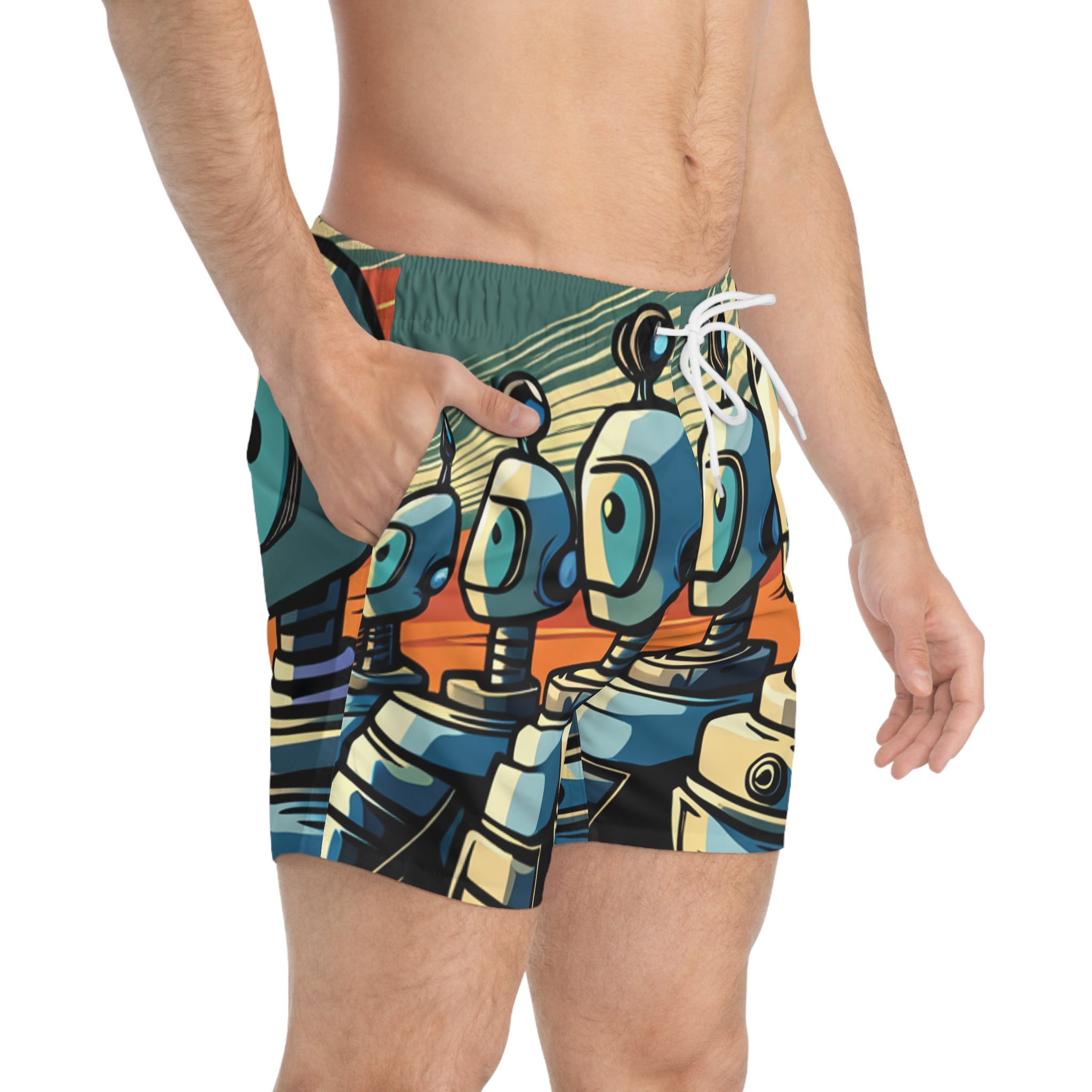 Robot Swim Trunks