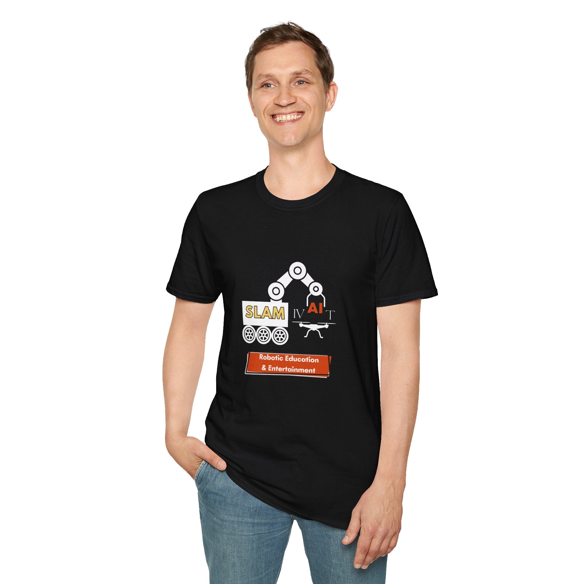 Inverted Slamivait Robotics Design (Unisex Softstyle T-Shirt)