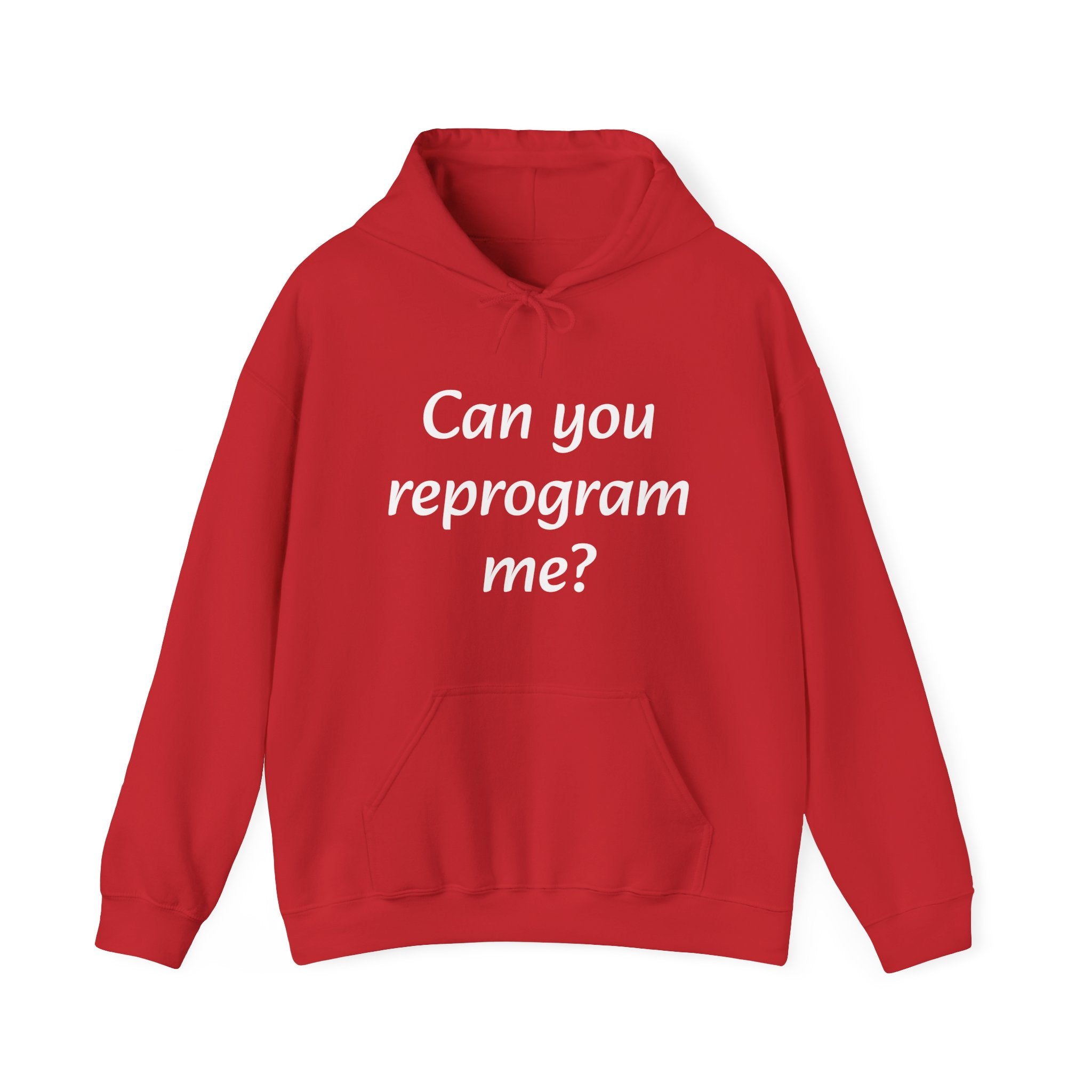 Can you reprogram me? (Unisex Heavy Blend™ Hooded Sweatshirt)