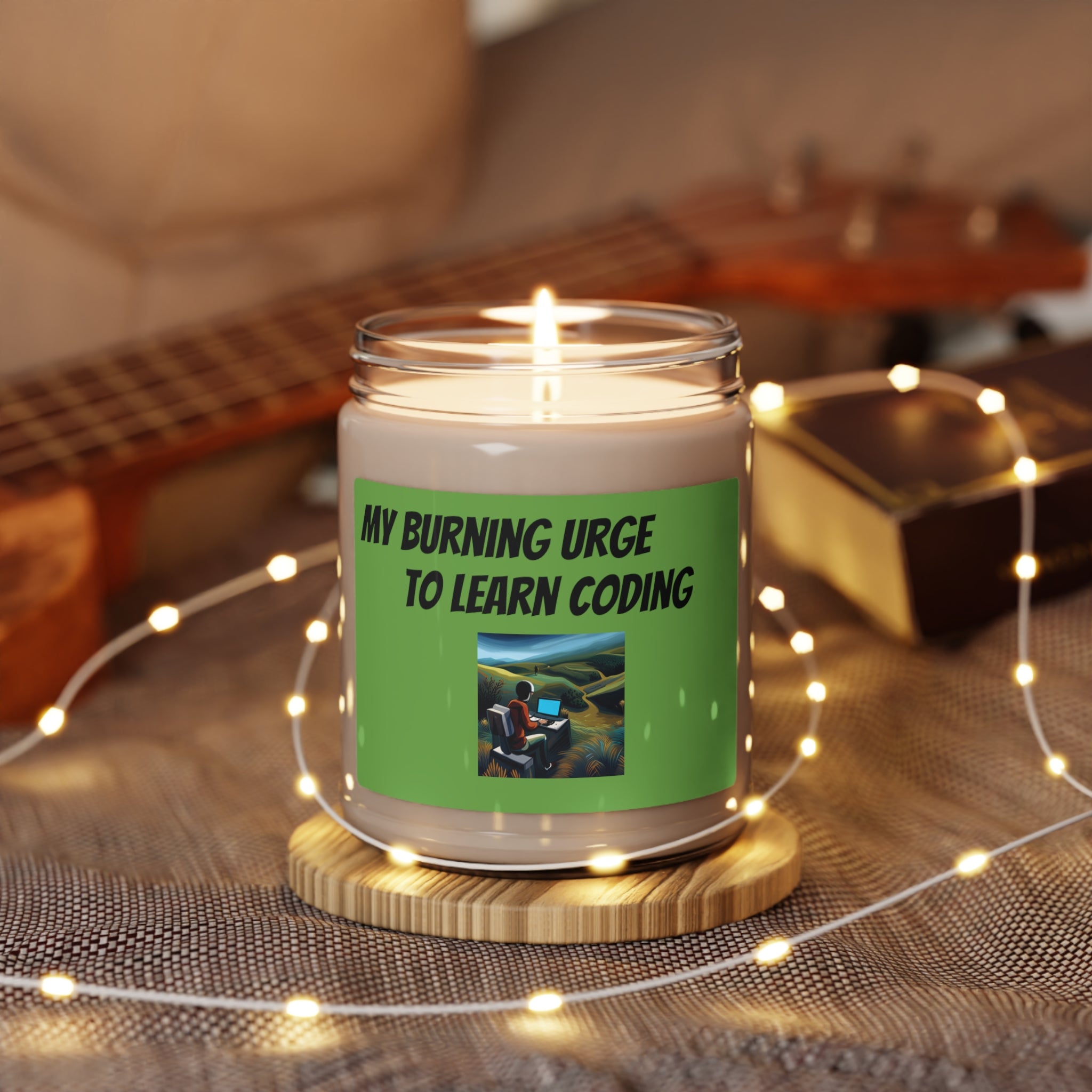 My burning urge to learn coding (Scented Soy Candle, 9oz)