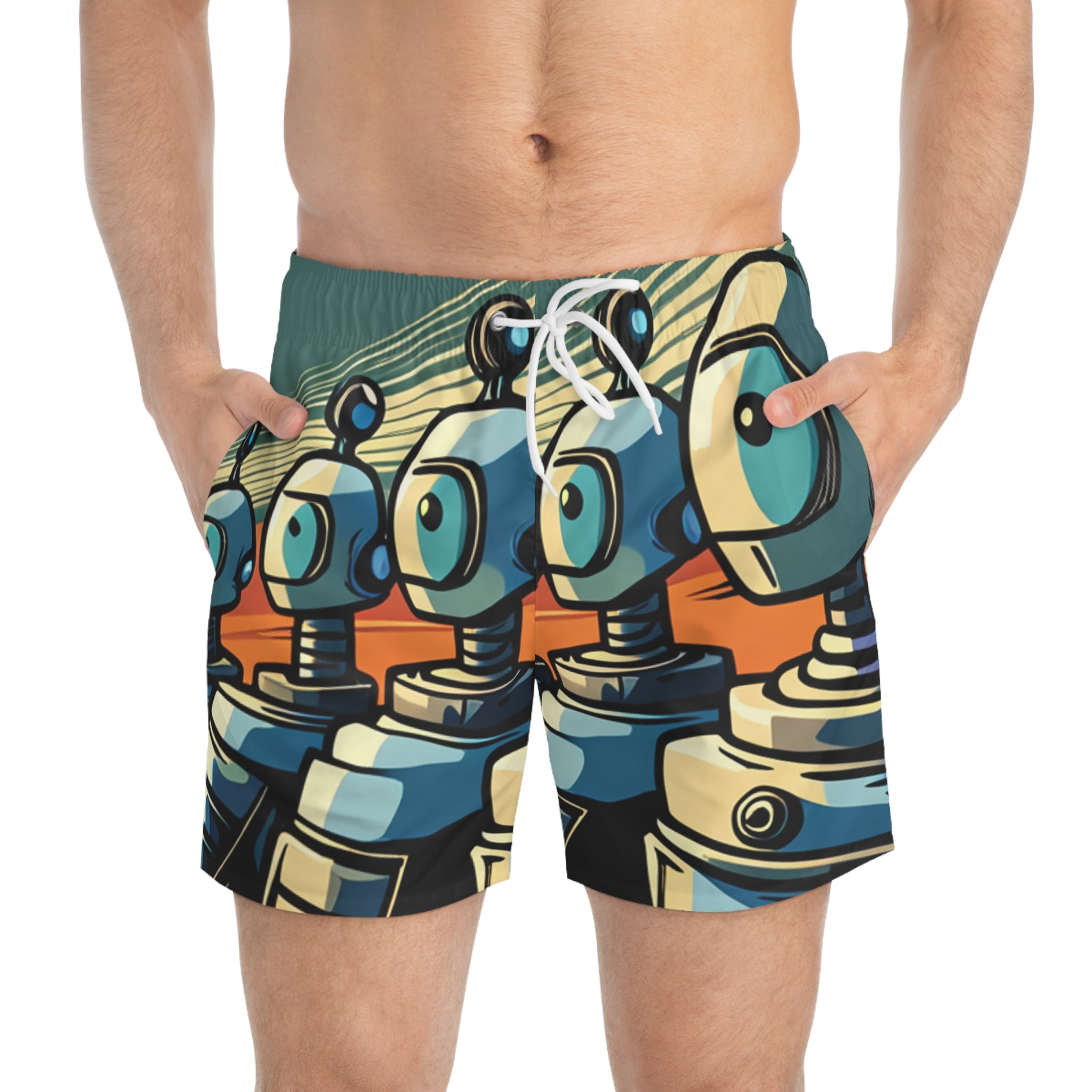 Robot Swim Trunks