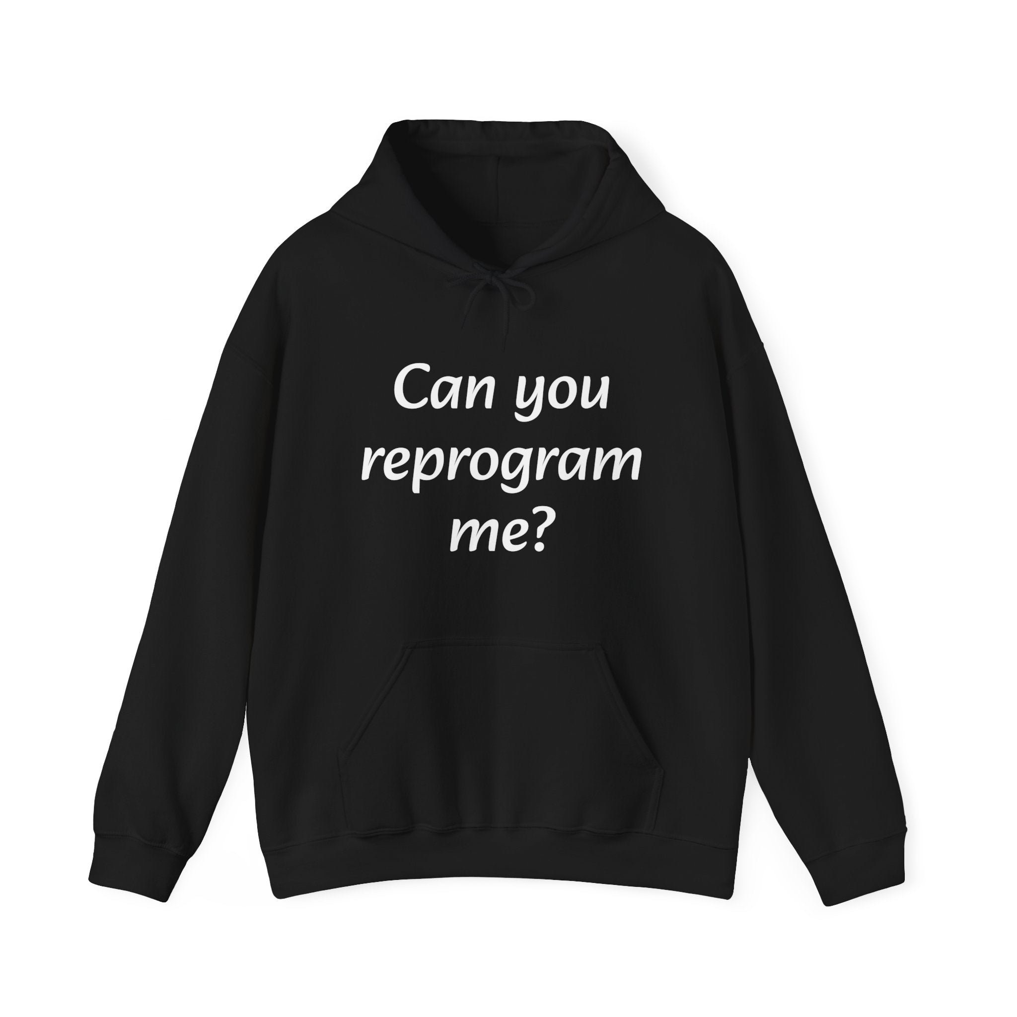 Can you reprogram me? (Unisex Heavy Blend™ Hooded Sweatshirt)