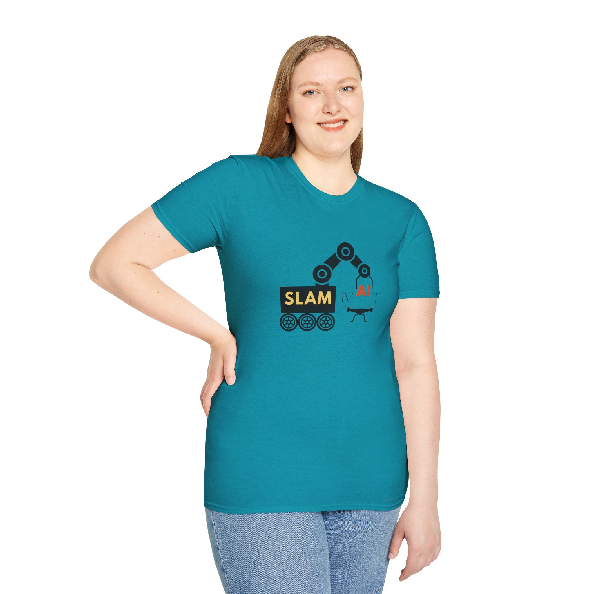 Slamivait Robotics Design (Unisex Softstyle T-Shirt)