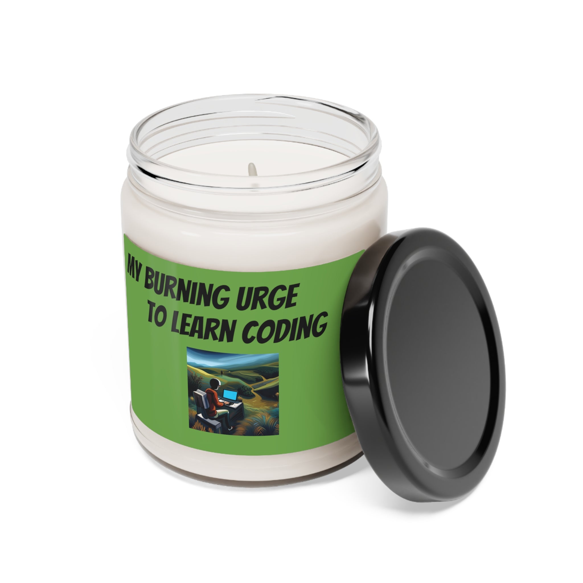 My burning urge to learn coding (Scented Soy Candle, 9oz)