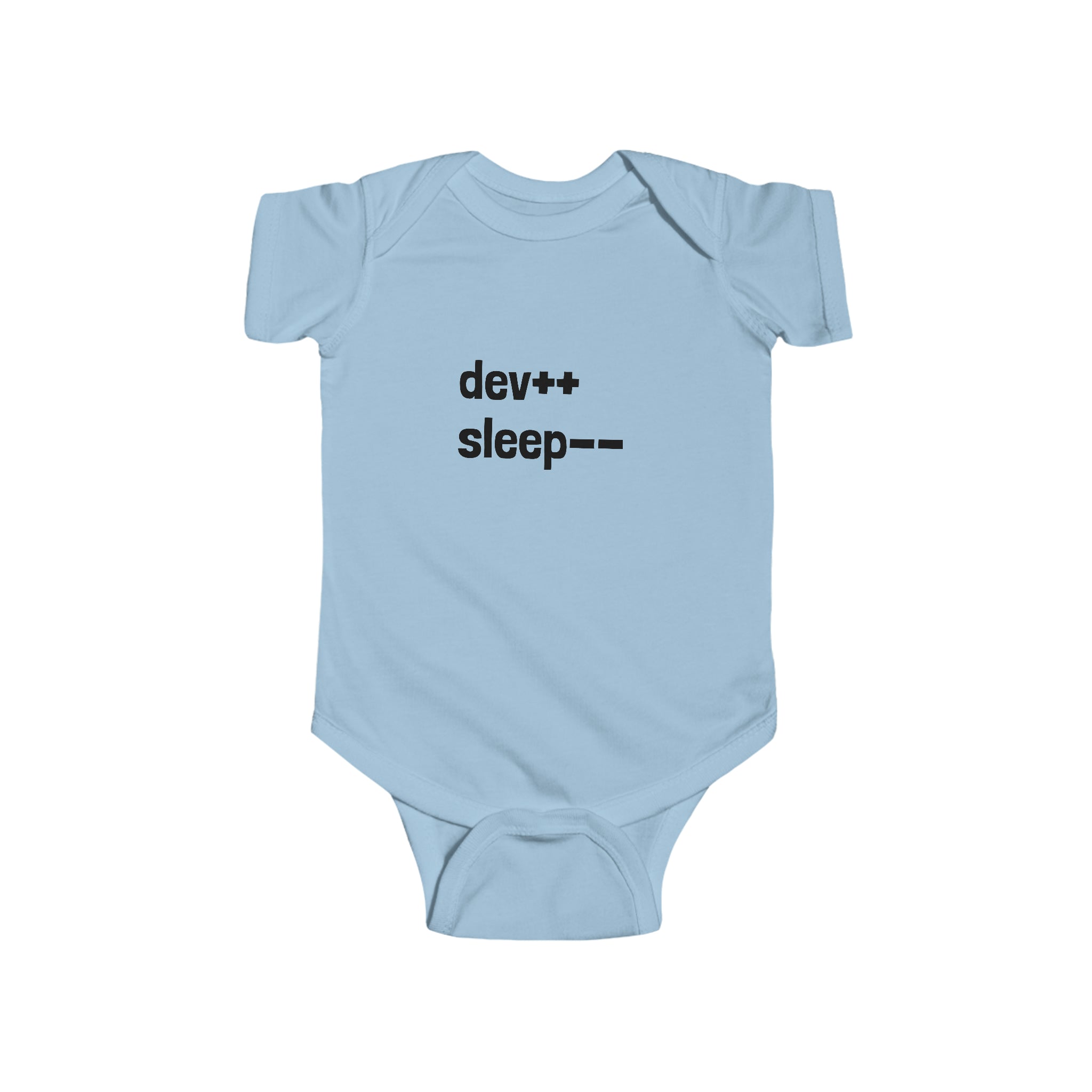 Incrementing developer, decrementing sleep (Infant Fine Jersey Bodysuit)