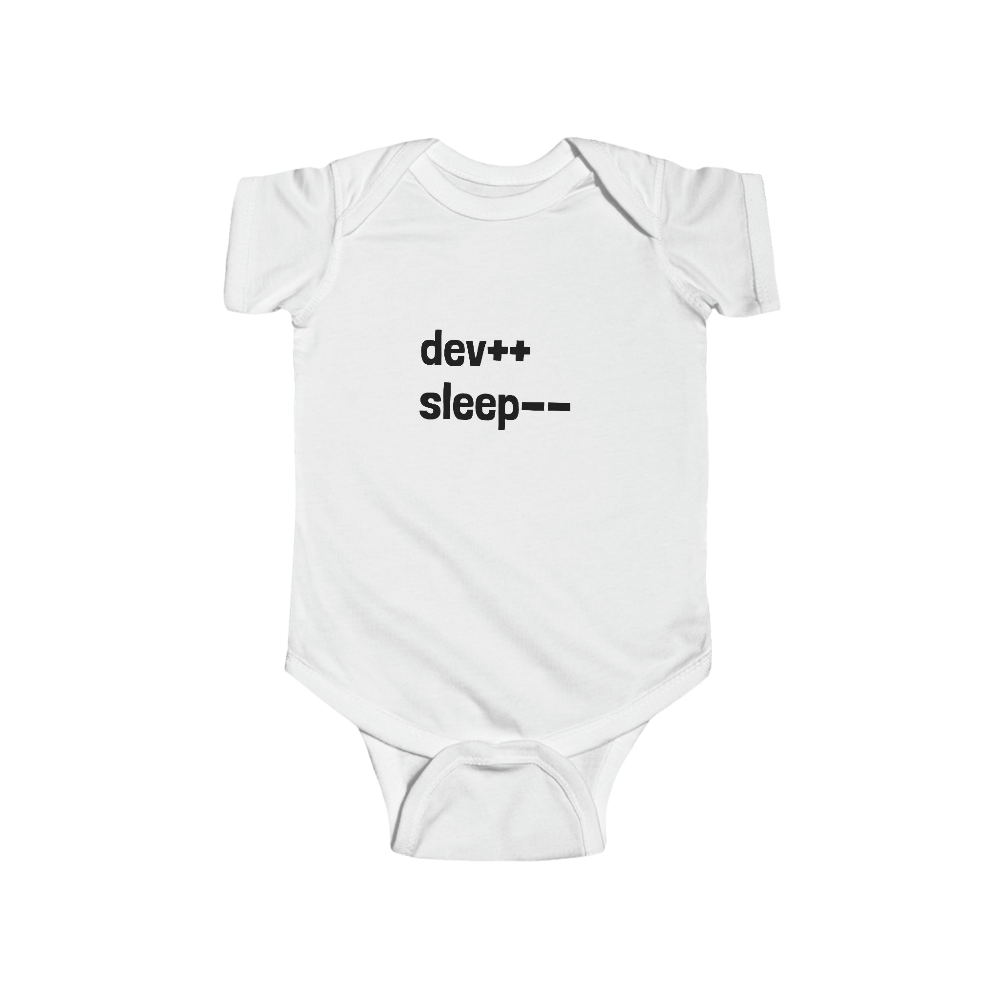 Incrementing developer, decrementing sleep (Infant Fine Jersey Bodysuit)