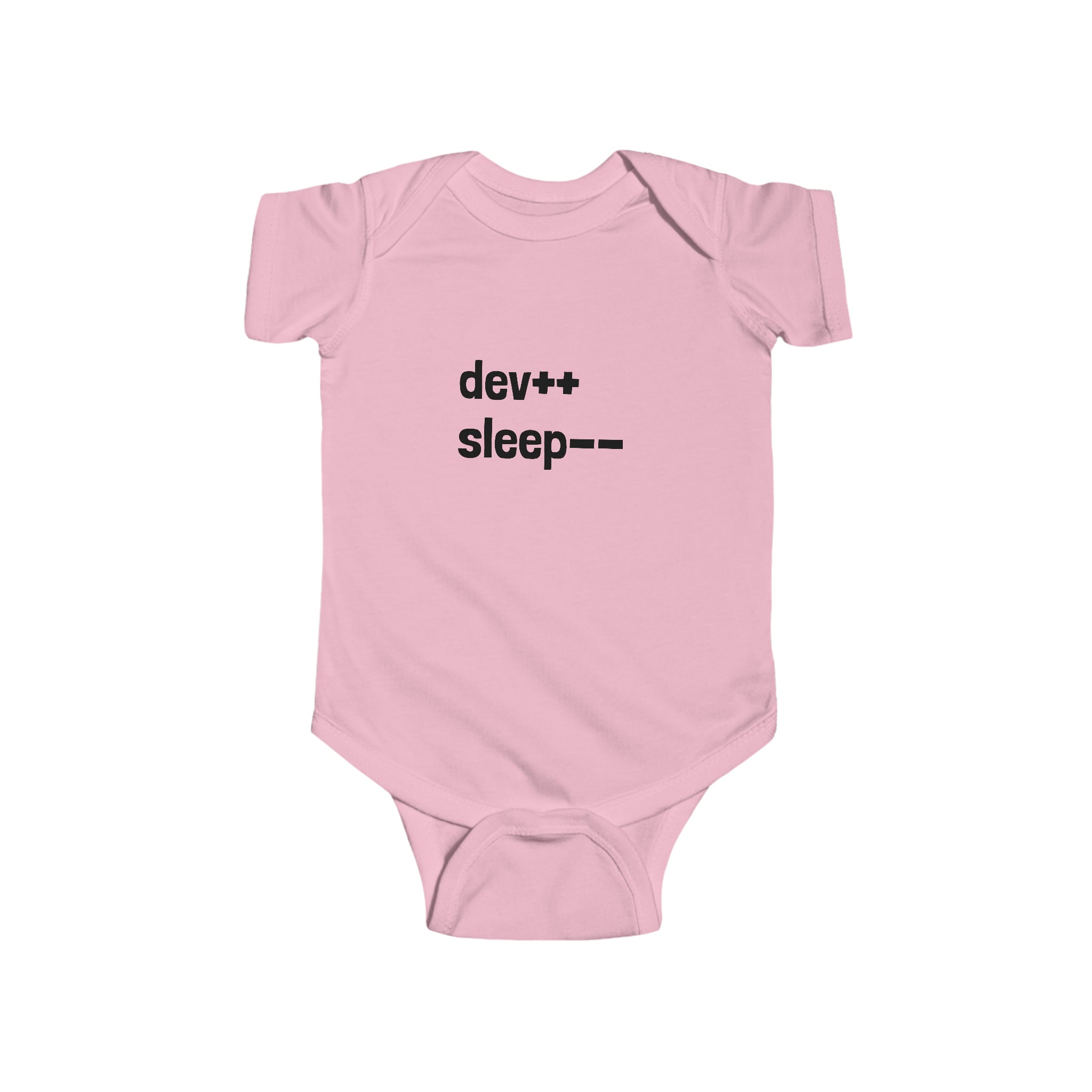 Incrementing developer, decrementing sleep (Infant Fine Jersey Bodysuit)